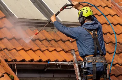 Démoussage et hydrofuge de toiture à Mouchan